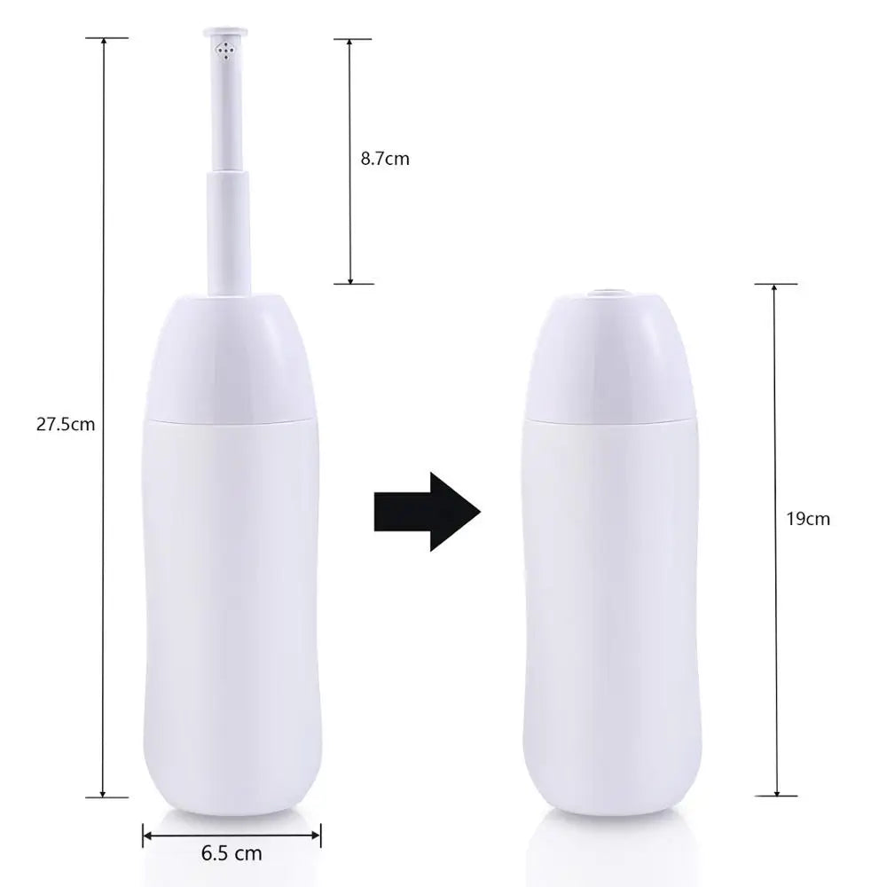 Portable Bidet - Travel Handheld Bidet Bottle with Retractable Spray Nozzle for Hygiene Cleansing Personal Care 400ml With Bag